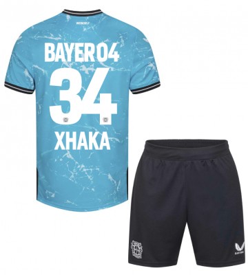 Bayer Leverkusen Granit Xhaka #34 Replika Babytøj Tredje sæt Børn 2023-24 Kortærmet (+ Korte bukser)